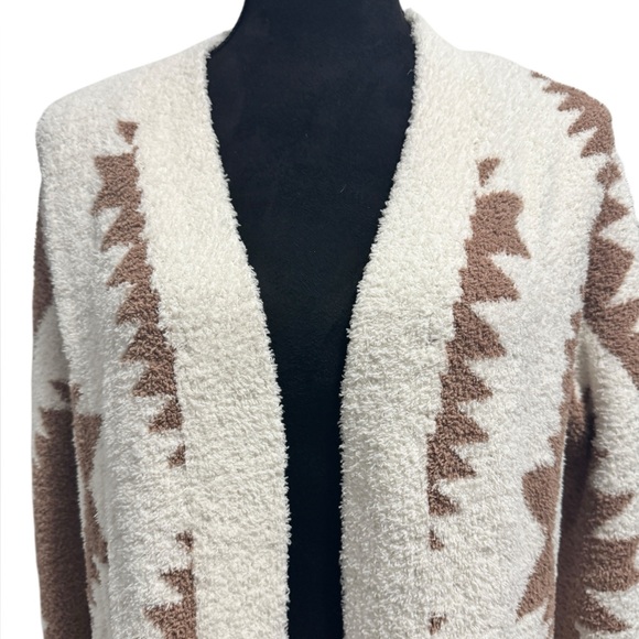 Jessica Simpson Aztec Pattern Long Cardigan Cream - Picture 4 of 13